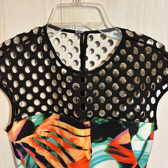 NWT CLOVER CANYON Ink Strokes neoprene bodycon sleeveless dress Size XS - Picture 10 of 11